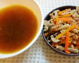 鶏ひき肉としめじの炊き込みごはん作り方3写真