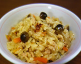 鶏ひき肉としめじの炊き込みごはん作り方5写真