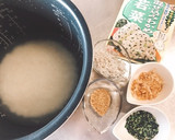 ふりかけで！わかめとじゃこの炊き込みご飯作り方1写真