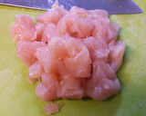 もずくと水菜と鶏ささみのスープ。作り方1写真