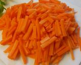 もずくと水菜と鶏ささみのスープ。作り方2写真