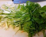 もずくと水菜と鶏ささみのスープ。作り方3写真