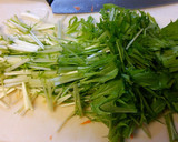 もずくと水菜と鶏ささみのスープ。作り方3写真