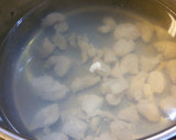 もずくと水菜と鶏ささみのスープ。作り方5写真