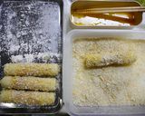 簡単！ふわサク☆竹輪のエビ詰めフライ作り方3写真