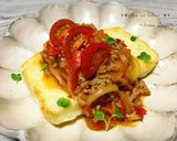 *豆腐ステーキ* トマトの和風麻婆あん作り方8写真