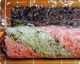 ひな祭りカラー❀三色海鮮巻き寿司作り方8写真