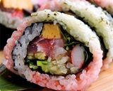 ひな祭りカラー❀三色海鮮巻き寿司作り方10写真