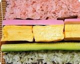 ひな祭りカラー❀三色太巻き寿司作り方7写真