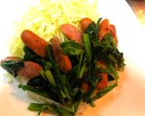 ほうれん草とウィンナーのポパイ丼作り方9写真