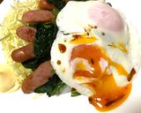 ほうれん草とウィンナーのポパイ丼作り方11写真