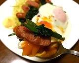 ほうれん草とウィンナーのポパイ丼作り方12写真