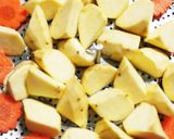 さつま芋と鶏肉の照り照り～生姜と味噌で～作り方3写真