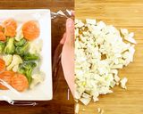 野菜たっぷり蒸しミートローフ作り方1写真