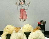 ♡﻿残りごはんdeミニチュアお握り♡﻿作り方10写真
