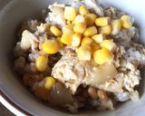 納豆とコーンで親子丼アレンジ作り方3写真