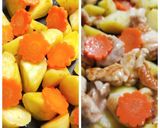 さつま芋と鶏肉の照り照り～生姜と味噌で～作り方5写真