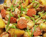 さつま芋と鶏肉の照り照り～生姜と味噌で～作り方6写真
