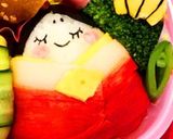 キャラ弁♡ひなまつりお雛様とお内裏様作り方4写真