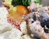 さば缶とお豆腐で♪お好み焼きハンバーグ作り方3写真