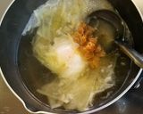 落とし卵の味噌汁作り方5写真