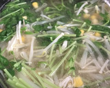 海老と豆苗のもやしのおかずスープ＊作り方3写真