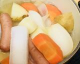 ありあり根菜の塩ゆでポトフ＋パスタと煮る作り方2写真