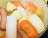 ありあり根菜の塩ゆでポトフ＋パスタと煮る作り方2写真