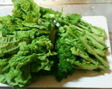 ダシ旨！菜花と厚揚げの煮浸し。シメジ入り作り方1写真