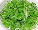 シャキシャキ♪水菜のサラダ作り方1写真