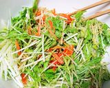 シャキシャキ♪水菜のサラダ作り方3写真