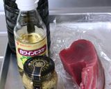 素敵！酢的！特売お刺身用鰹でステーキ！作り方1写真