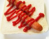 簡単朝食に☆食パンでホットドッグ風❤作り方1写真