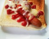 簡単朝食に☆食パンでホットドッグ風❤作り方3写真