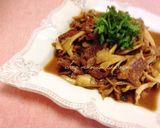 大葉香る牛肉と舞茸のバター醤油ソテー作り方7写真