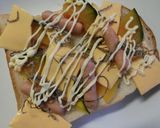 磯香る❀南瓜×ポークビッツの和トースト作り方3写真