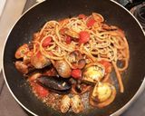 4種貝とチェリートマトの完全栄養食パスタ作り方8写真