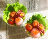 家にあるカップを使って❣️花束お寿司作り方4写真