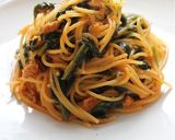 m簡単！ほうれん草とツナのトマトパスタ作り方5写真