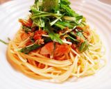 シーチキンと水菜のふんわりパスタ♡作り方6写真