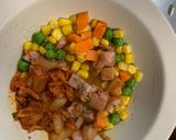 レンジ簡単洋風アジアン焼きそば味炒飯弁当作り方4写真