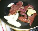カキ醤油で作った割下で簡単レバー炒め作り方2写真