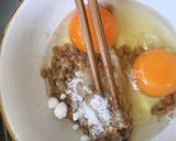 とろとろ半熟納豆オムレツの和風パスタ作り方2写真