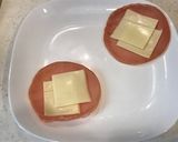 レンジで簡単、ハムチーズおにぎり！作り方3写真