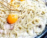 ホットプレートで時短カルボナーラ♪作り方6写真