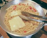 スライスチーズ活躍！朝スープパスタ♪作り方7写真