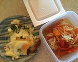 納豆とパプリカの中華まぜご飯作り方1写真