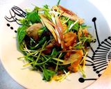 ヘルシー！水菜とチキンのからし酢醤油和え作り方5写真