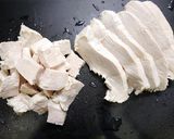 簡単！アボカドと焼きサラダチキンのサラダ作り方1写真