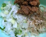 ご飯乗せ！簡単！絶品！ネギみそ作り方2写真